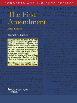cover image of The First Amendment